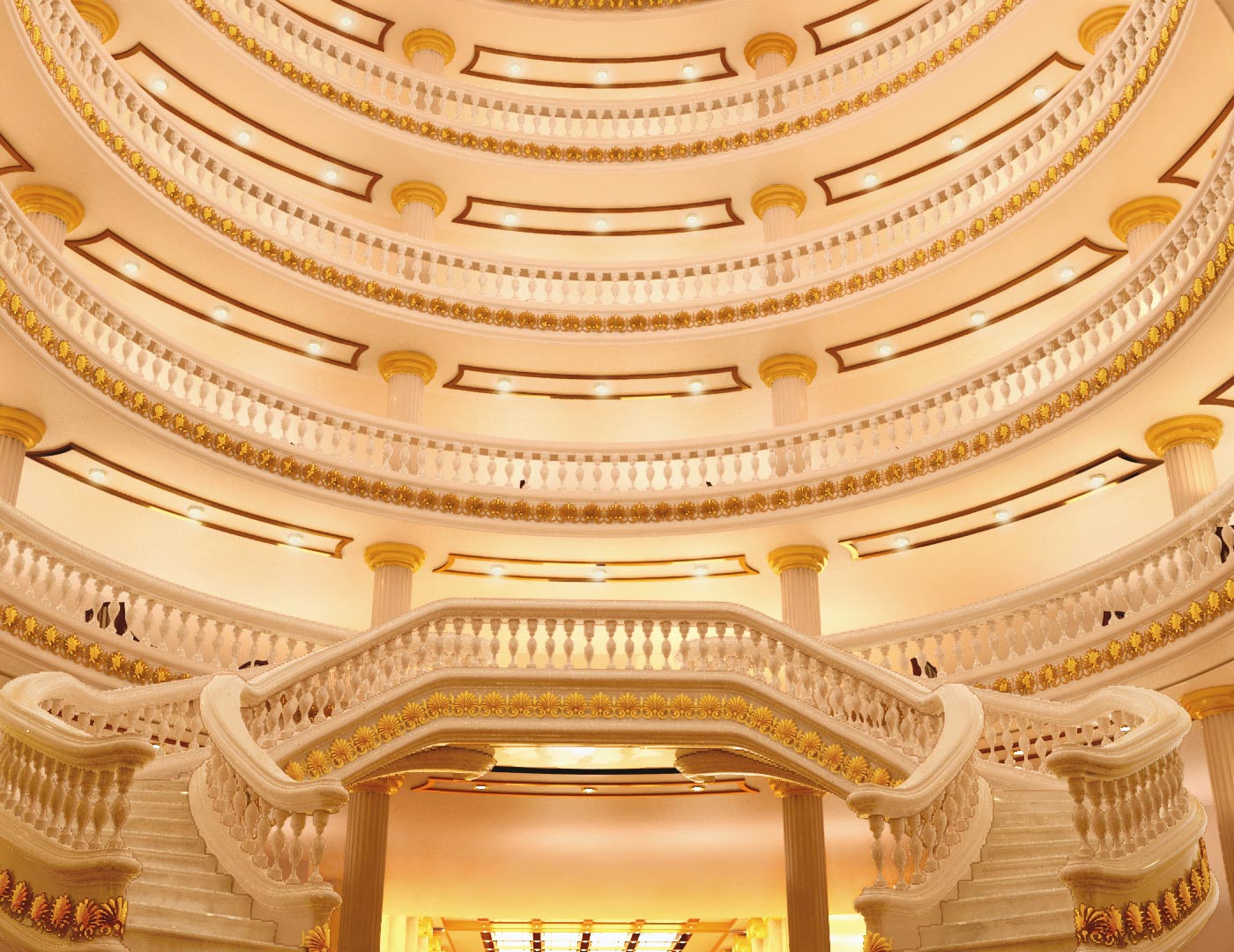 Visualisation 3d architecture classique hôtel de luxe