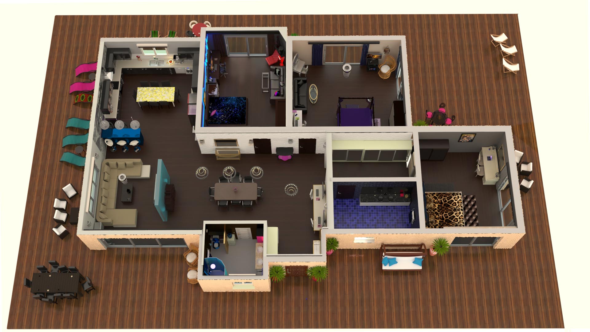 Graphiste 3d architecture plan de masse maison en 3d PCMI DP