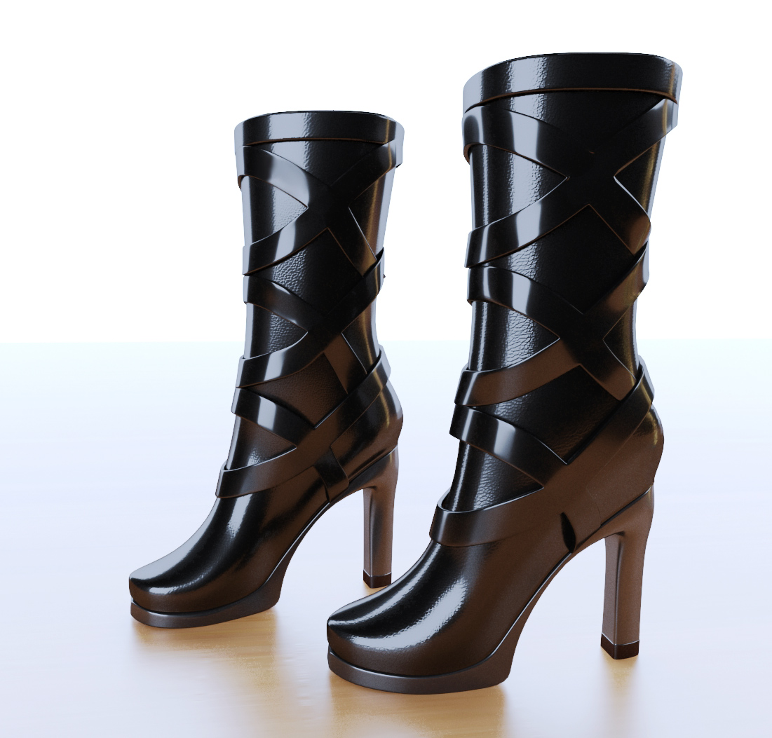 Modélisation 3D de chaussures, sandales à talon - Graphiste Designer 3D freelance