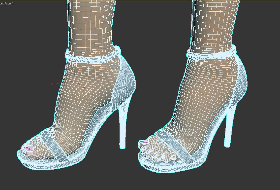Modélisation 3D de chaussures, sandales à talon -  Graphiste Designer 3D indépendant